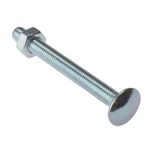 Forgefix Carriage Bolt & Nut ZP M8 x 75mm Bag 10 ForgeFix - Town Tools
