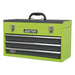 Sealey Tool Chest 3 Drawer Portable with Ball-Bearing Slides Hi-Vis Green/Grey Sealey - Town Tools 