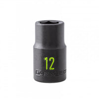 Carlyle Tools 1/2 Drive 12mm 6 Point Standard Imp Socket