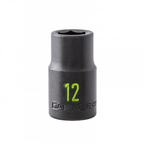 Carlyle Tools 1/2 Drive 12mm 6 Point Standard Imp Socket