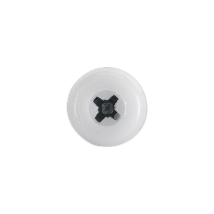Sealey Numberplate Screw Plastic Enclosed Head 4.8 x 18mm White Pack of 50 PTNP1 Sealey - Town Tools 
