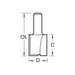 Trend 4/80 x 1/2 TCT Two Flute Cutter 25.4 x 37mm Trend - Town Tools