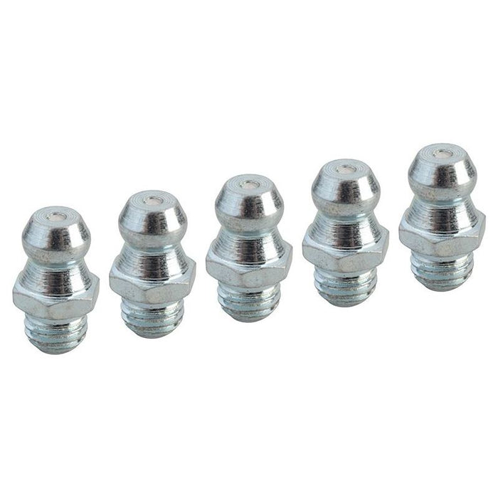 Faithfull Grease Nipple Straight 1/4in UNF (Pack 5) Faithfull - Town Tools