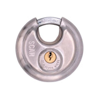 Scan Stainless Steel Disk Type Padlock 70mm