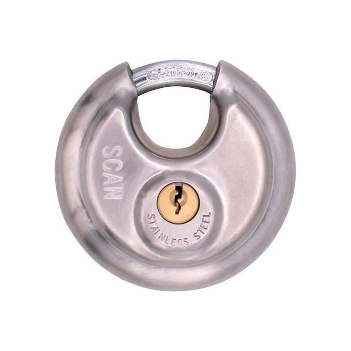 Scan Stainless Steel Disk Type Padlock 70mm Scan - Town Tools