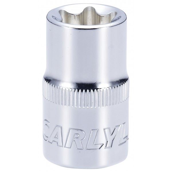 Carlyle Tools Socket - External Star Standard - 1/2In. Dr - E18