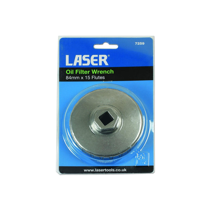 Laser Oil Filter Wrench 1/2"D - 84mm x 15 Flutes 7259