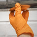 Sealey Orange Diamond Grip Extra-Thick Nitrile Powder- Free Gloves Large Pack of Sealey - Town Tools 