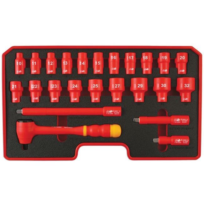 Laser Insulated Socket Set 1/2"D 24pc 6147 Laser - Town Tools 