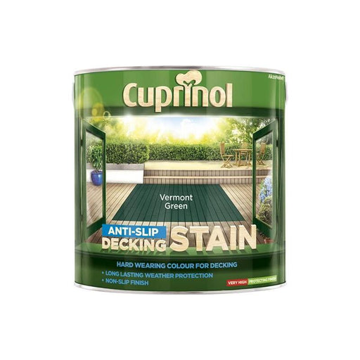 Cuprinol Anti-Slip Decking Stain Vermont Green 2.5 litre Cuprinol - Town Tools