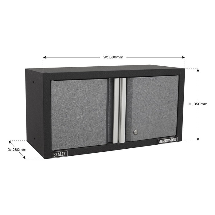Sealey Modular Wall Cabinet 2 Door 680mm APMS65 Sealey - Town Tools 