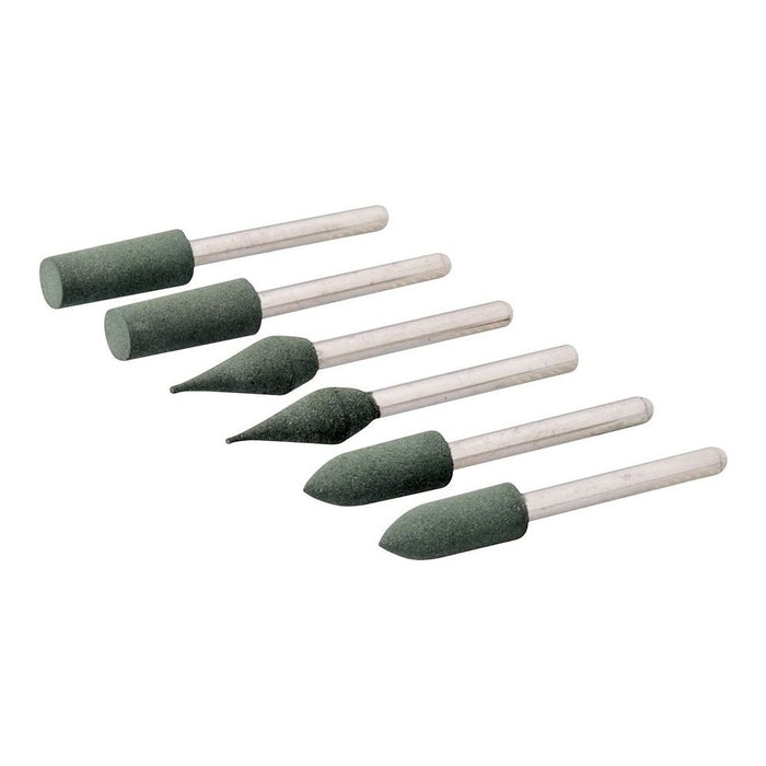 Silverline Rotary Tool Rubber Polishing Point Set 6pce 6mm Dia Silverline - Town Tools 