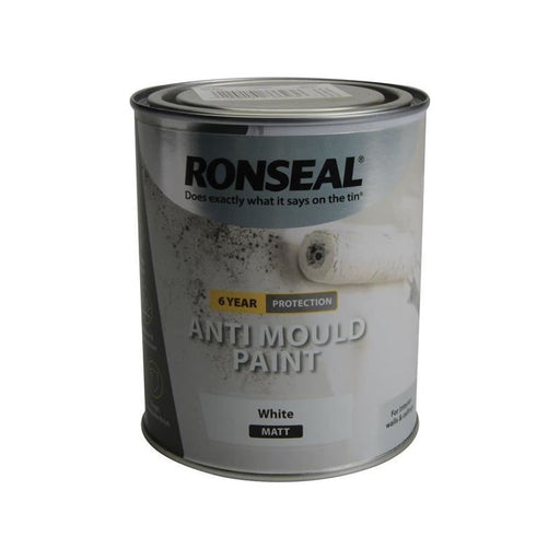 Ronseal 6 Year Anti Mould Paint White Matt 750ml Ronseal - Town Tools