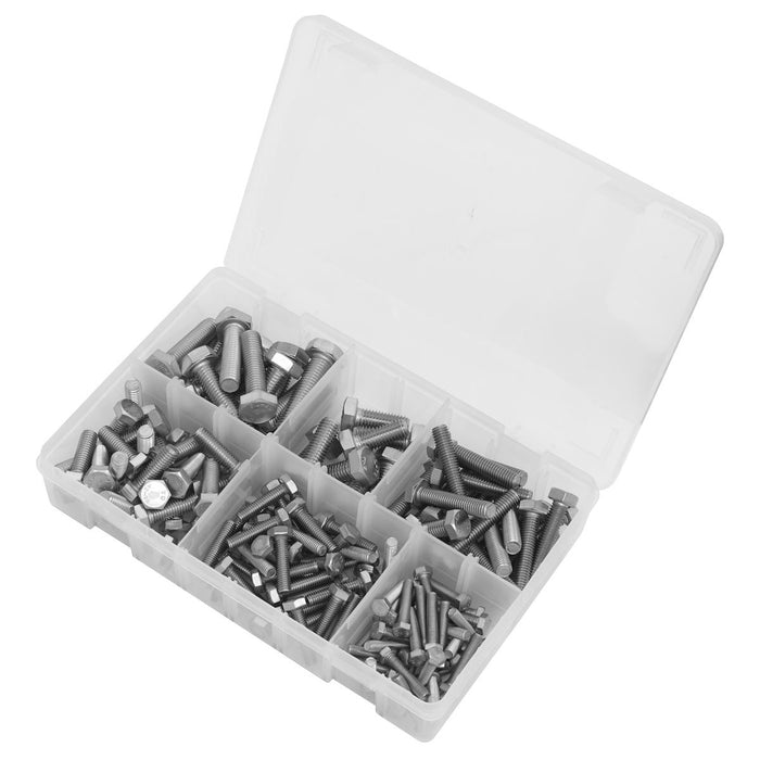 Sealey Stainless Steel Setscrew Assortment M5-M10 150pc AB078SS Sealey - Town Tools 