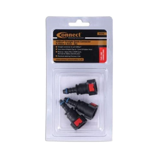 Connect Straight AdBlue Quick Connectors 9.49 x 6mm 3pc 34246 Tool Connection - Town Tools 