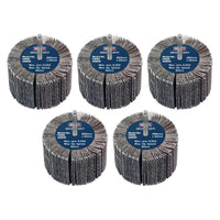 Sealey 80 x 40mm Abrasive Flap Wheel on 6mm Shaft 80Grit - Pack of 5 FW8040805