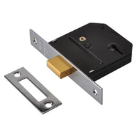 Union ES-DL Essentials 3 Lever Mortice Deadlock Chrome 65mm 2.5in Visi
