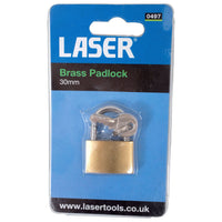 Laser Brass Padlock 30mm 0497