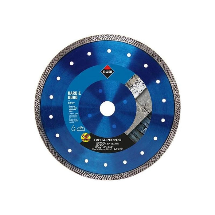 Rubi Tiling Tools TVH250 SUPERPRO Diamond Blade 250mm RUBI TILING TOOLS - Town Tools