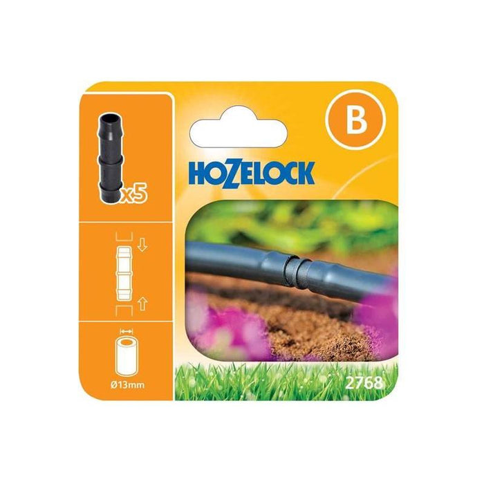 Hozelock 2768 Straight Connector 13mm (Pack 5) Hozelock - Town Tools