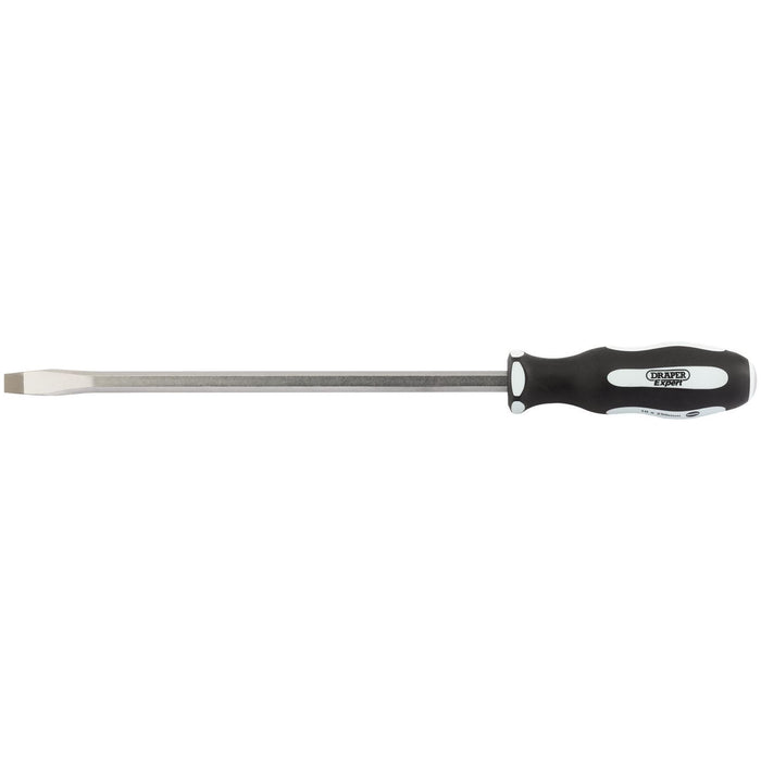 Draper 'Pound Thru' Plain Slot Soft Grip Screwdriver, 10 x 250mm 35186 Draper - Town Tools 