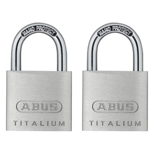 Abus Mechanical 64TI/30mm TITALIUM™ Padlock Carded Twin Pack ABUS Mechanical - Town Tools