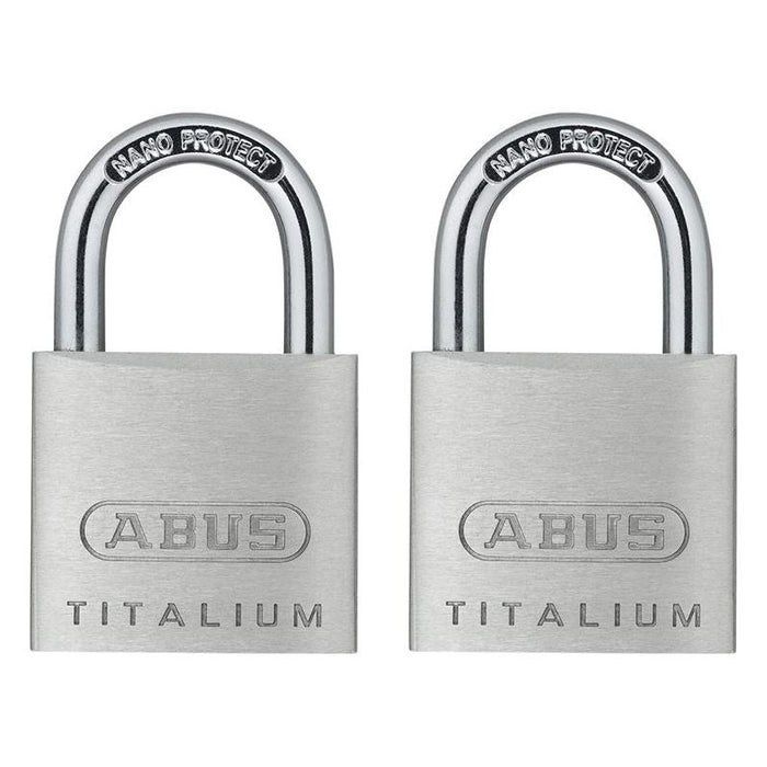 Abus Mechanical 64TI/30mm TITALIUM™ Padlock Carded Twin Pack ABUS Mechanical - Town Tools