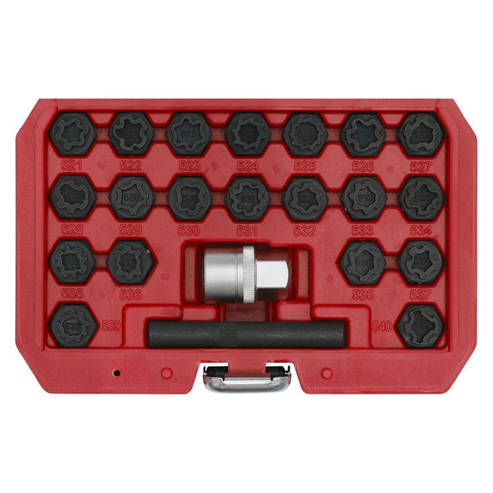 Sealey Locking Wheel Nut Key Set 22pc VAG SX220 Sealey - Town Tools 