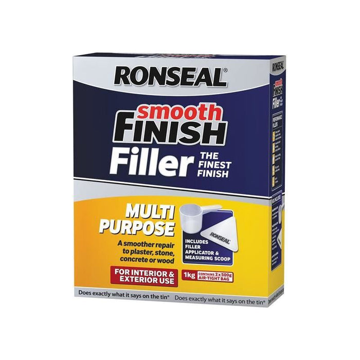 Ronseal Smooth Finish Multipurpose Wall Powder Filler 1kg Ronseal - Town Tools