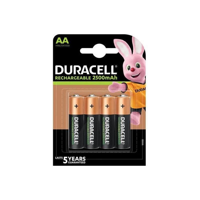 Duracell AA Cell 2500Mah Rechargeable Batteries (Pack 4) Duracell - Town Tools