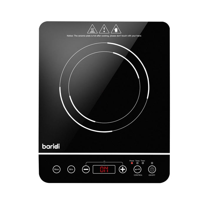 Baridi Portable Induction Hob with 1 Cooking Zone 29 x 35.5 x 7cm - Black