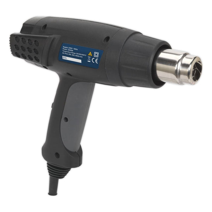 Sealey Hot Air Gun 1800W 3-Speed 50/420/650ïC HS100 Sealey - Town Tools 