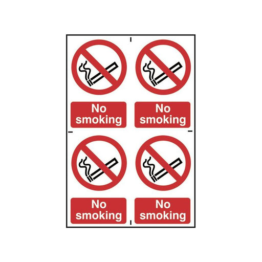 Scan No Smoking - 4 PVC Signs 100 x 150mm Scan - Town Tools