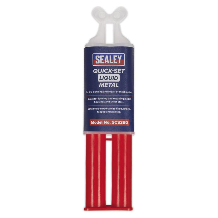 2pk Sealey SCS380 Quick Set Liquid Metal - Chemical Epoxy Metal Repair Syringe Sealey - Town Tools 