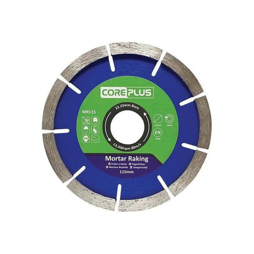 Coreplus MR115 Mortar Raking Diamond Blade 115mm CorePlus - Town Tools