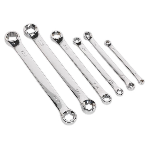 Sealey TRX-Star* Double End Spanner Set 6pc S01107 Siegen by Sealey - Town Tools 