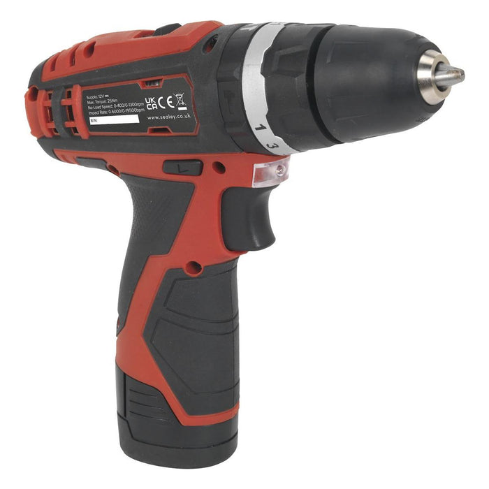 Sealey Cordless Combi Drill10mm 12V SV12 Series Body Only CP1201 Sealey - Town Tools 