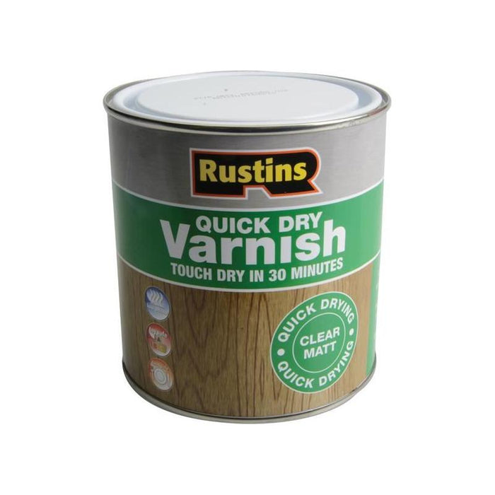 Rustins Quick Dry Varnish Matt Clear 1 litre Rustins - Town Tools