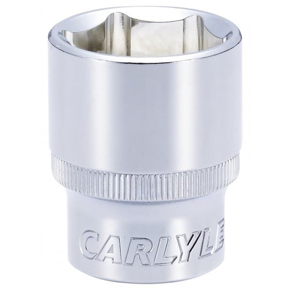 Carlyle Tools Socket - Shallow - Metric Standard - 1/2In. Dr - 25 mm