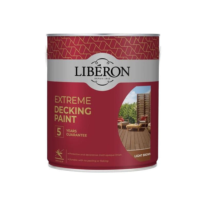 Liberon Extreme Decking Paint Light Brown 2.5 litre Liberon - Town Tools