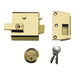 Yale Locks P1 Double Security Nightlatch 60mm Backset Brasslux Finish Visi Yale Locks - Town Tools