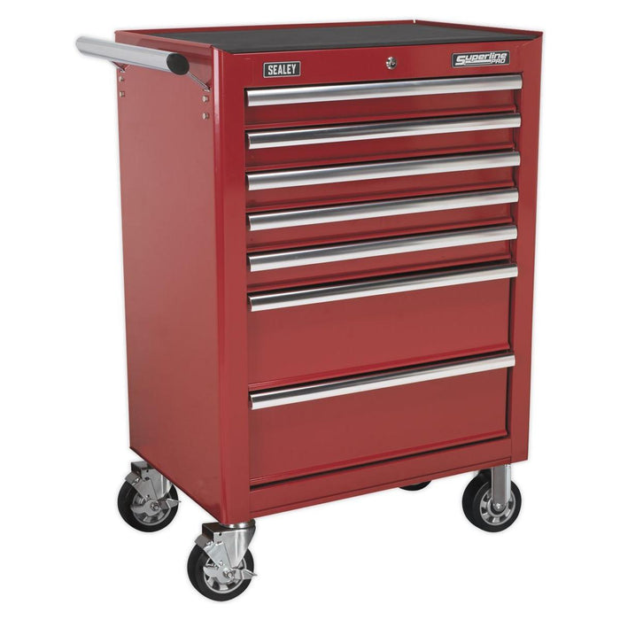 Sealey Rollcab 7 Drawer with Ball-Bearing Slides Red AP26479T Sealey - Town Tools 