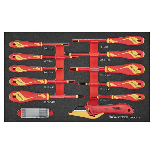 Teng Tools Insulated Screwdriver & Knife Set FOAM3 15 Pieces Teng Tools - Town Tools 