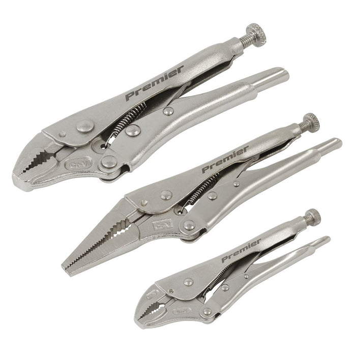 Sealey Premier Premier Locking Pliers Set 3pc AK6876 Sealey Premier - Town Tools 
