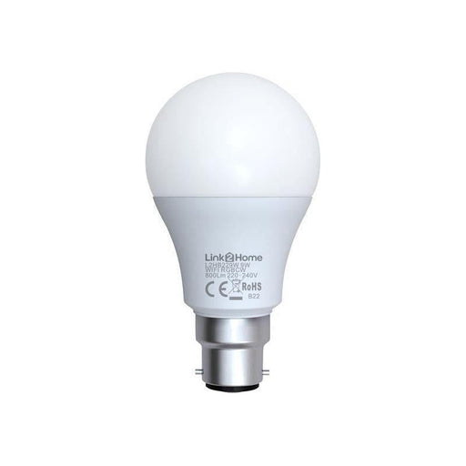 Link2Home Wi-Fi LED BC (B22) Opal GLS Dimmable Bulb, White + RGB 800 lm 9W Link2Home - Town Tools