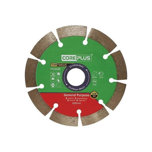 Coreplus Top Twelve General Purpose Diamond Blade 125mm CorePlus - Town Tools