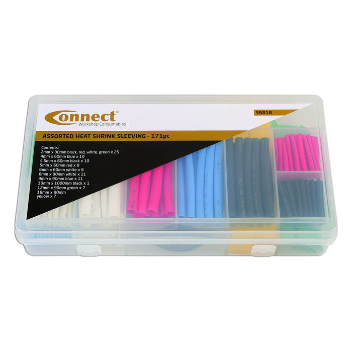 Connect Assorted Heat Shrink Sleeving 171pc 36818 Tool Connection - Town Tools 