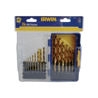 Irwin® HSS Titanium Metal Drill Bit Set, 15 Piece