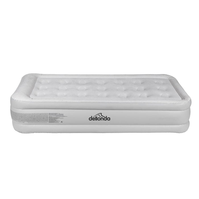 Dellonda Raised Air Bed with Removable Electric Pump & Storage Bag - Single