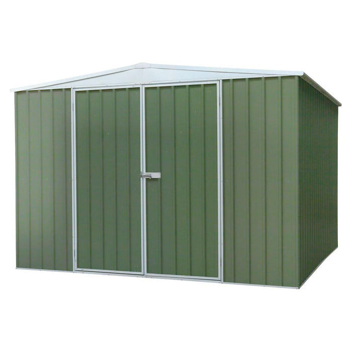 Dellonda Galvanised Steel Metal Garden Shed - Green Dellonda - Town Tools 